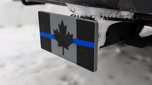 Hitch Cover - Thin Blue Line Canadian Flag