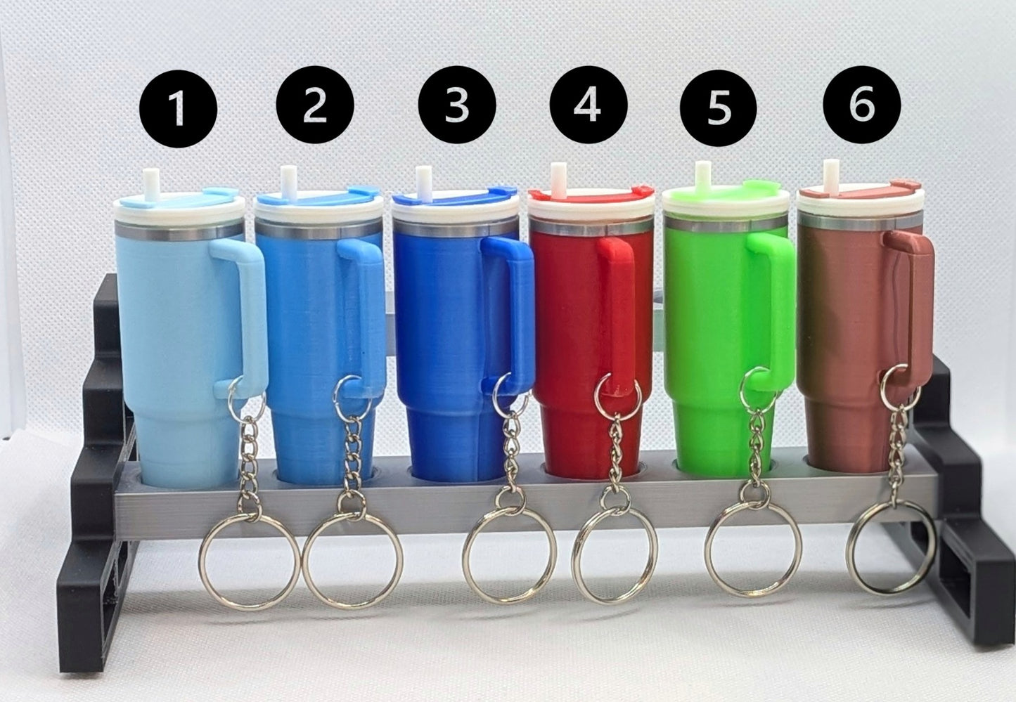 Mini Tumbler Lip Balm or Cash Holder Keychains - 6-Pack