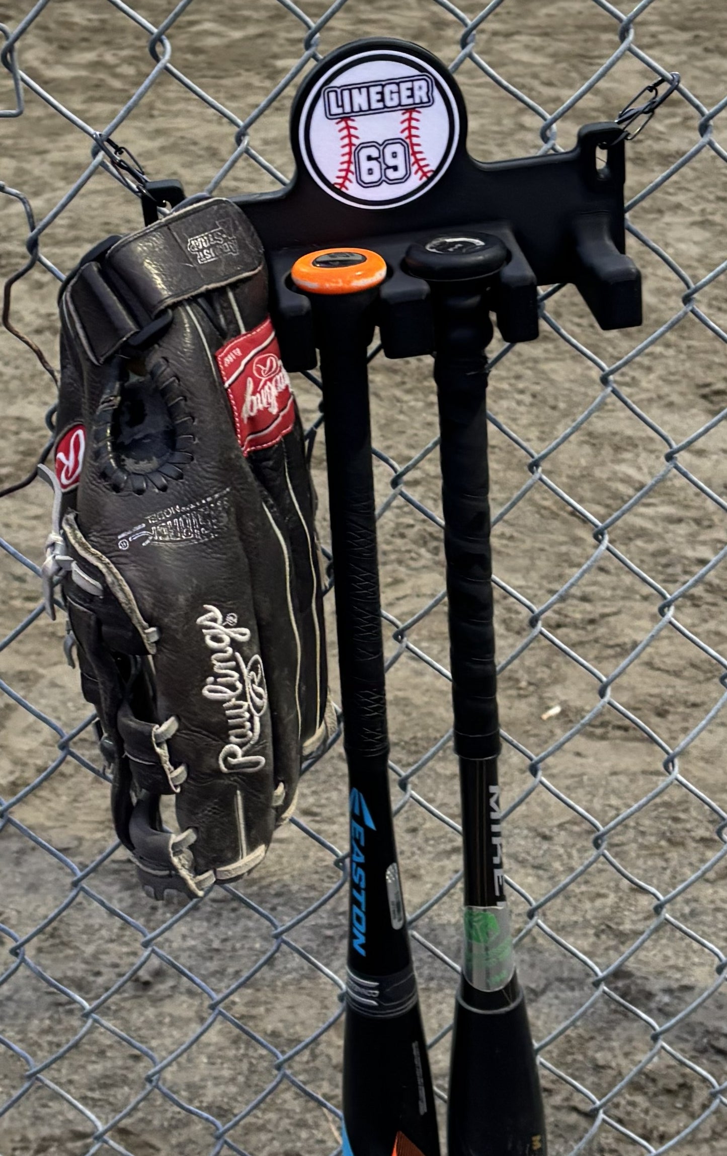 BatCaddy Pro - Baseball Dugout Organizer - 2-bat / 2-hooks
