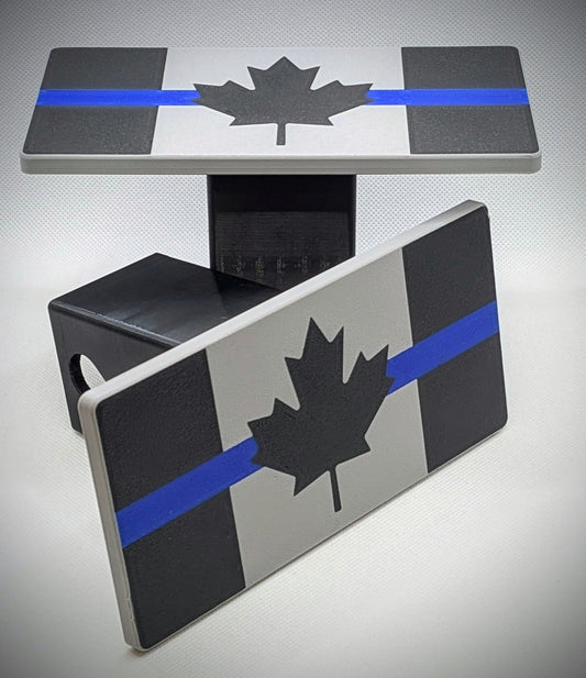 Hitch Cover - Thin Blue Line Canadian Flag