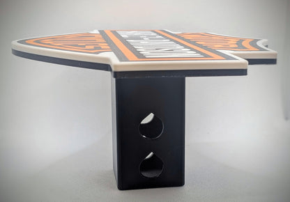 Hitch Cover - Harley Davidson Logo - Orange Text