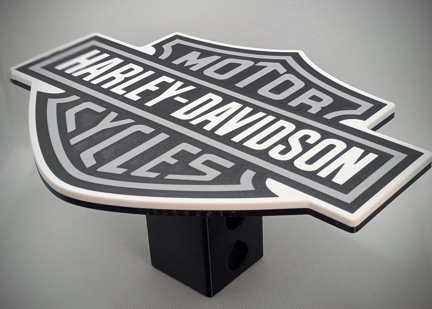 Hitch Cover - Harley Davidson Logo - Grey Text