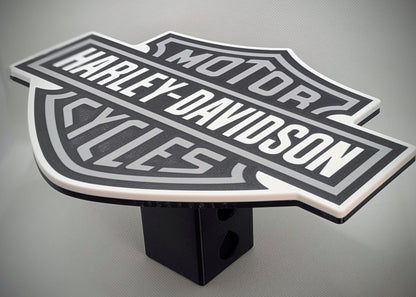Hitch Cover - Harley Davidson Logo - Grey Text
