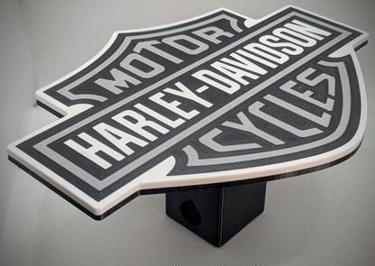 Hitch Cover - Harley Davidson Logo - Grey Text