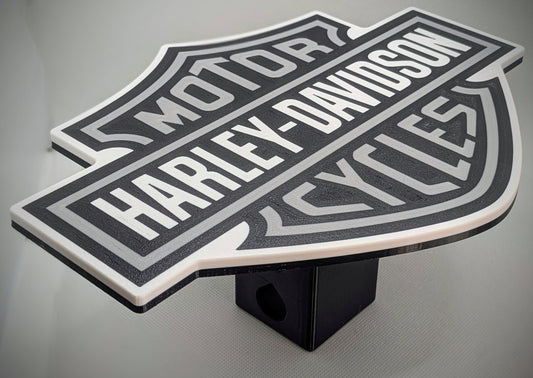 Hitch Cover - Harley Davidson Logo - Grey Text