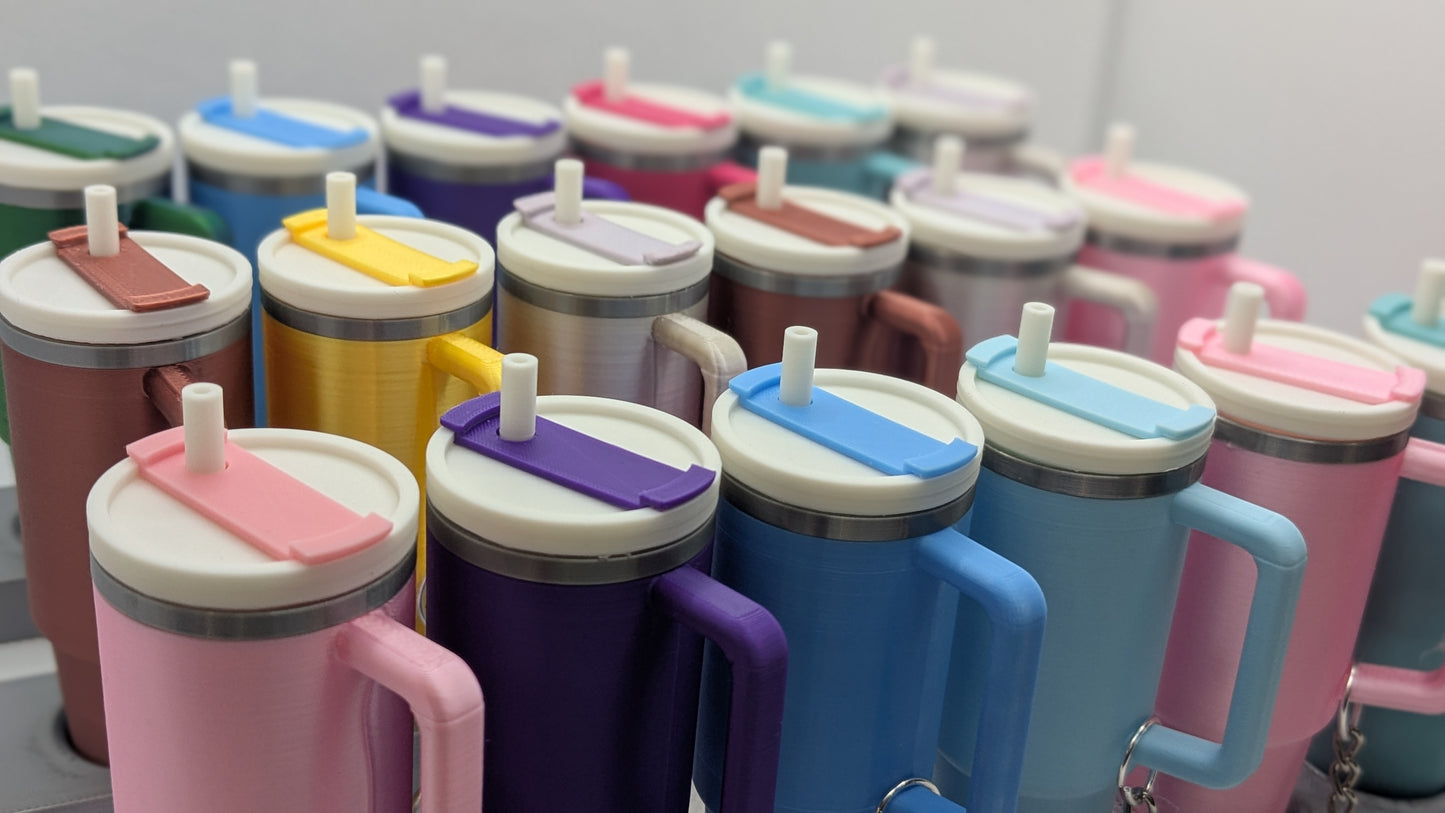 Mini Tumbler Lip Balm or Cash Holder Keychains - 6-Pack