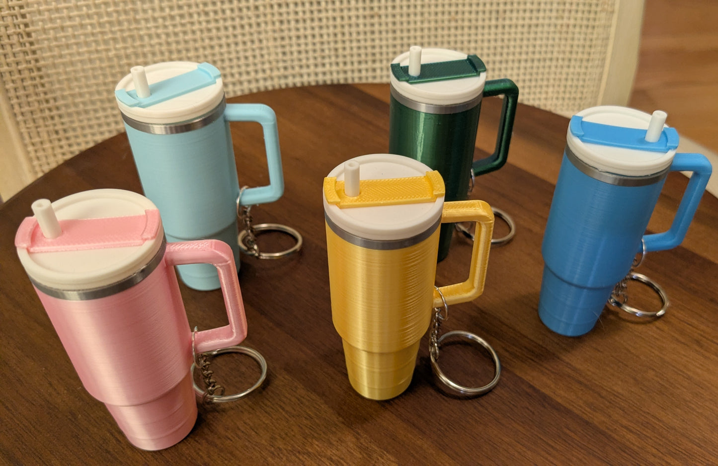 Mini Tumbler Lip Balm or Cash Holder Keychains - 6-Pack