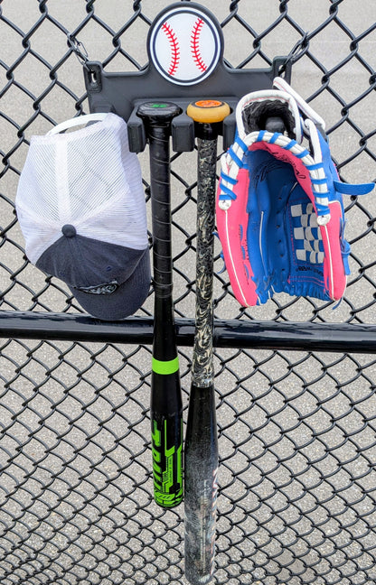 BatCaddy Pro - Baseball Dugout Organizer - 2-bat / 2-hooks