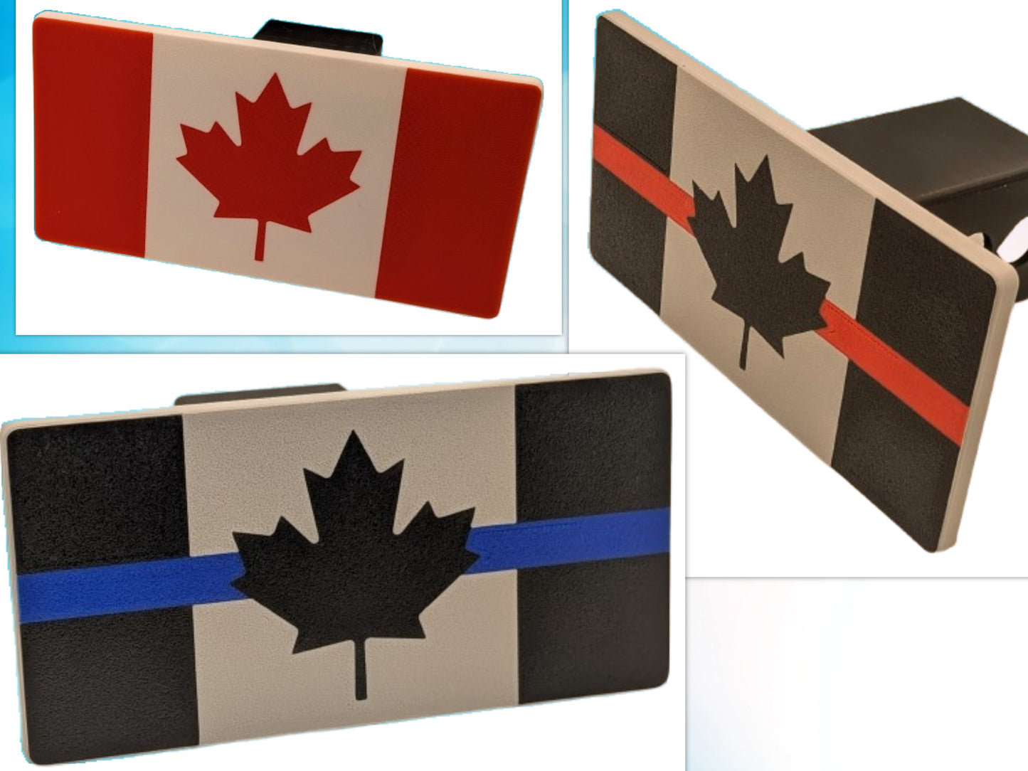 Hitch Cover - Symbolic Canada Flag (Red)